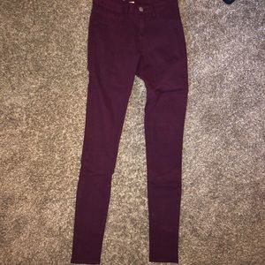 Maroon Jeans